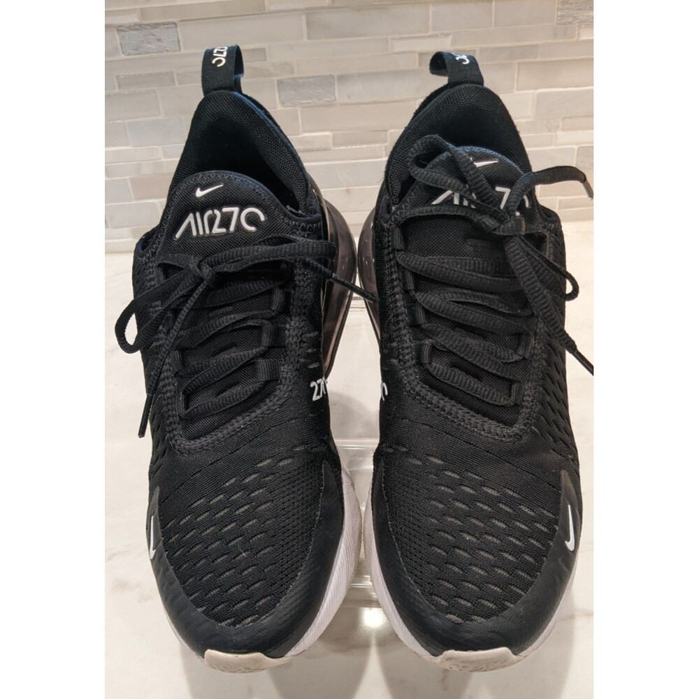 Wmn's NIKE Air Max 270 Black/White Breathable Mesh Lightweight Running Shoe 7.5 - Picture 2 of 14
